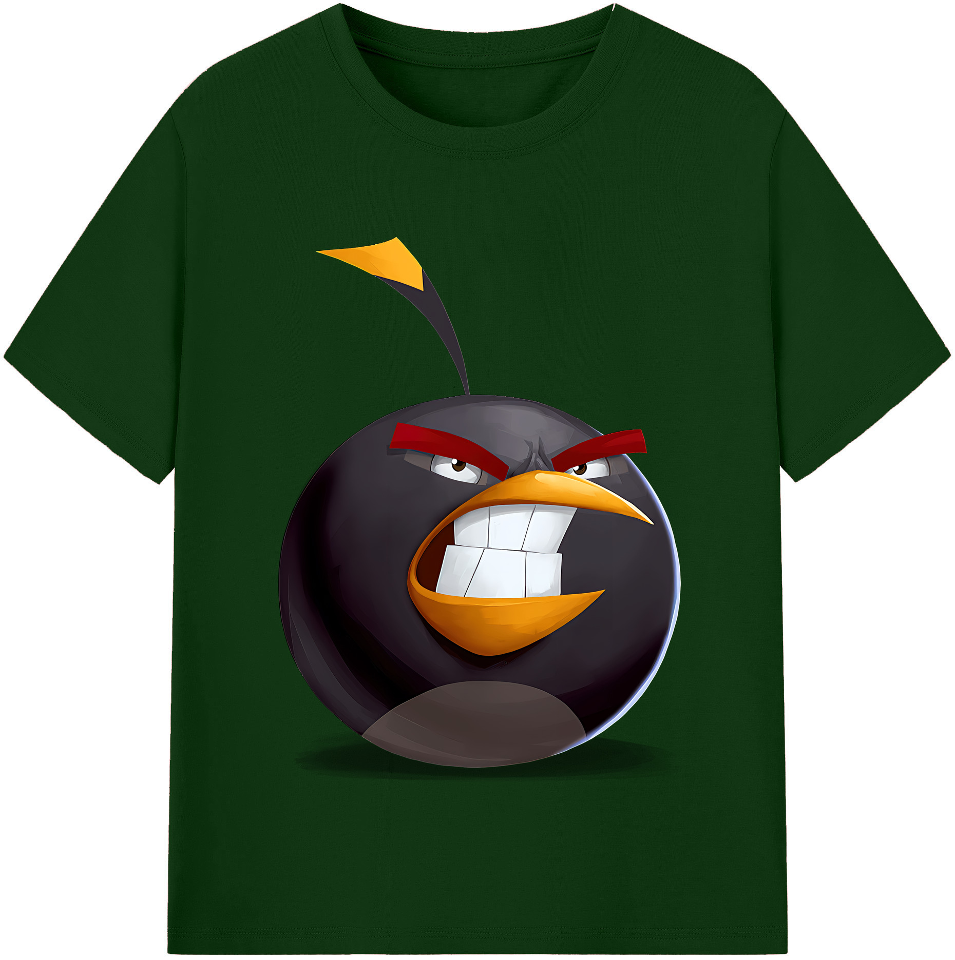 （画像用） Angry Birds アングリーバード 綿100％半袖Tシャツ（フロントプリント）